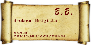 Brekner Brigitta névjegykártya